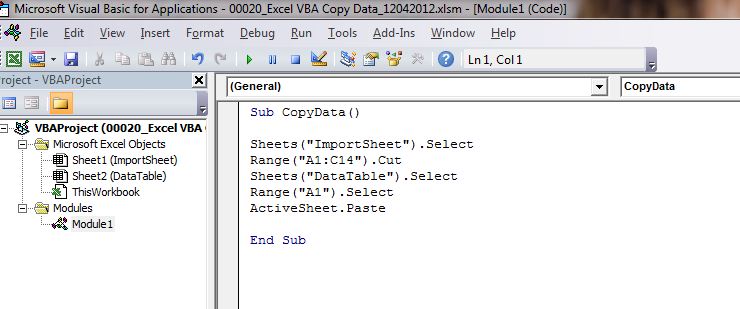 How to copy data to another worksheet with Excel VBA ...