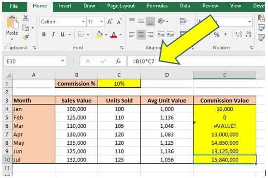 What Does Dollar Sign Do In Excel Formula