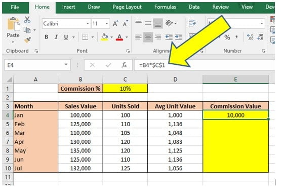 shortcut-for-putting-a-dollar-sign-on-lock-columns-and-rows-in-excel