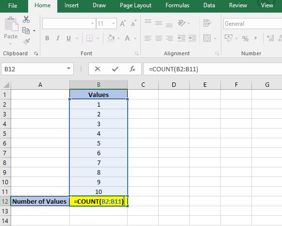 Excel Count Number Of Text In A Range