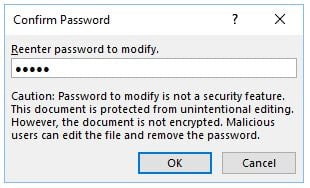 excel file read only password