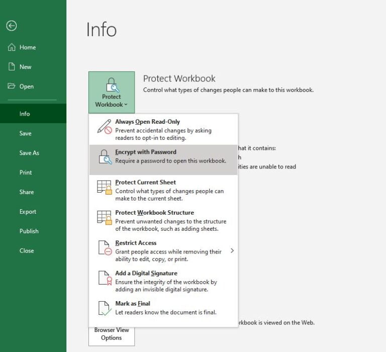 How To Password Protect Excel Files 1842