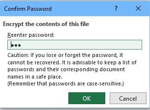 password protect Excel