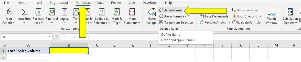 dynamic named ranges in Excel