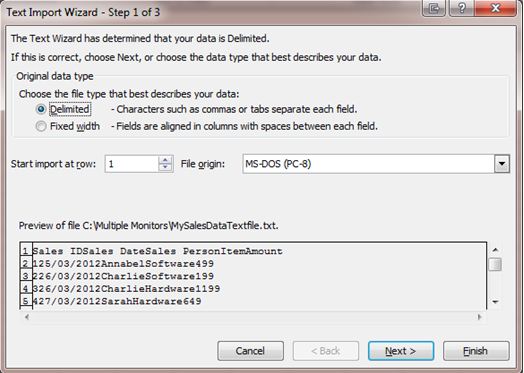 How to Import a Text File Using Excel