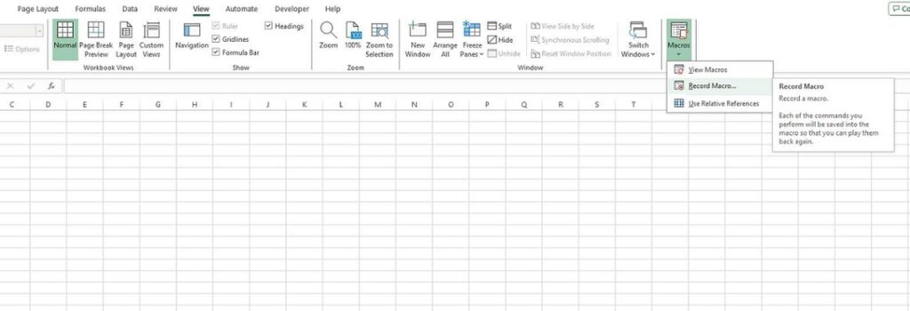Personal Workbook in Excel