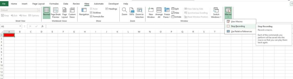 Personal Workbook in Excel