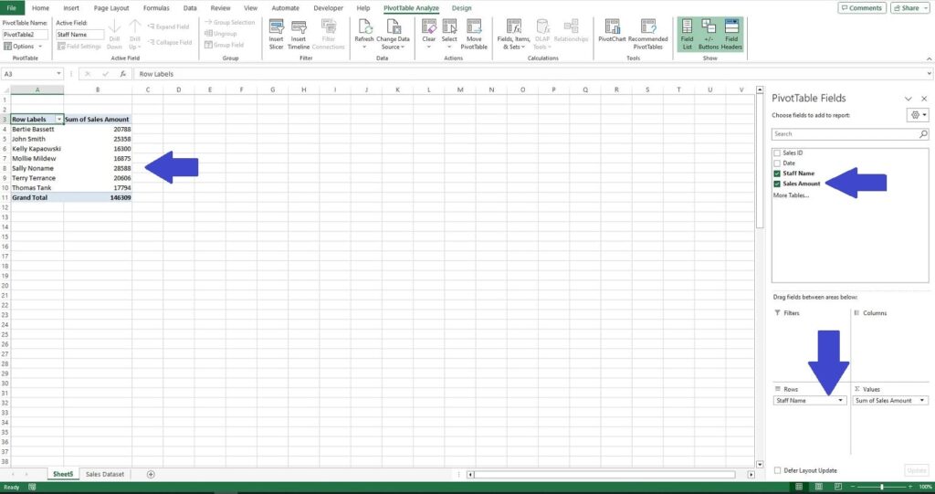 Excel Pivot Tables and How to Create One