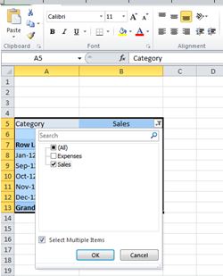 Control Excel Pivot Tables From a Cell Value with VBA