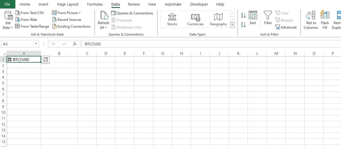 How to Get Crypto Prices in Excel | Dedicated Excel