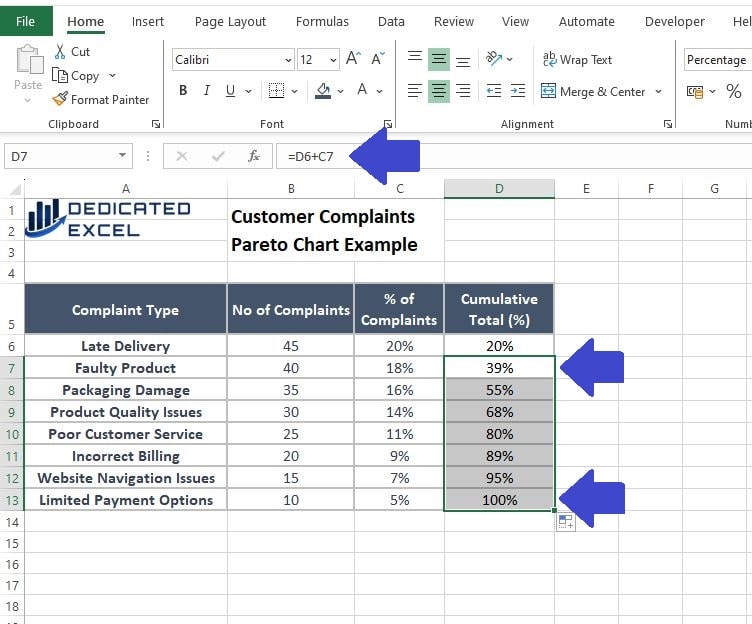 How to Create a Pareto Chart in Excel