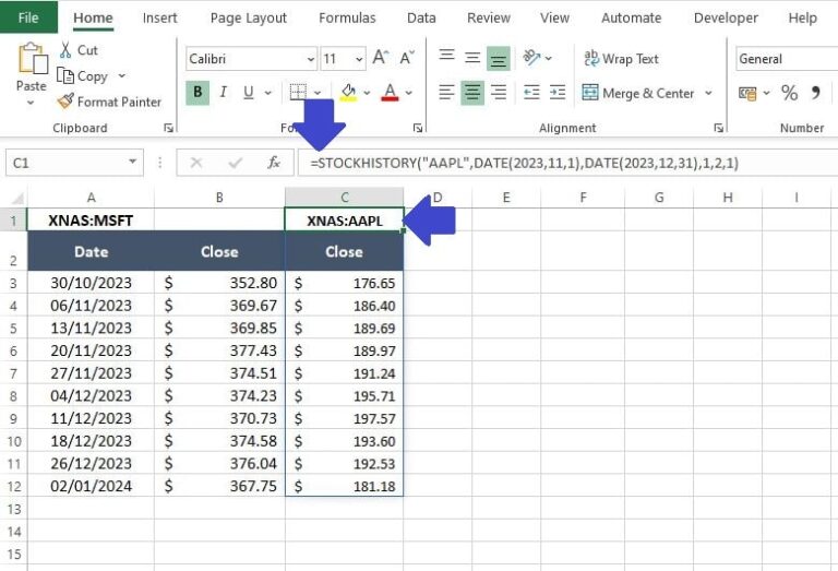 How to Unleash Excel’s STOCKHISTORY Function Dedicated Excel