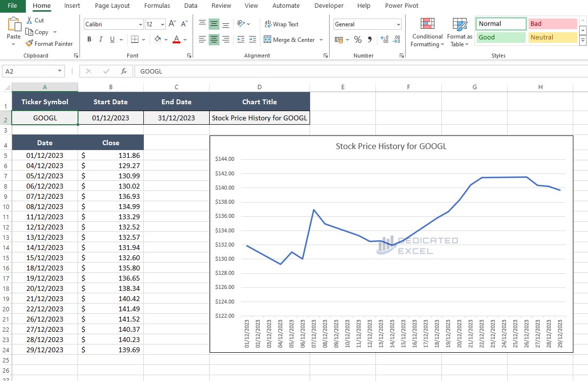 How to Unleash Excel’s STOCKHISTORY Function Dedicated Excel