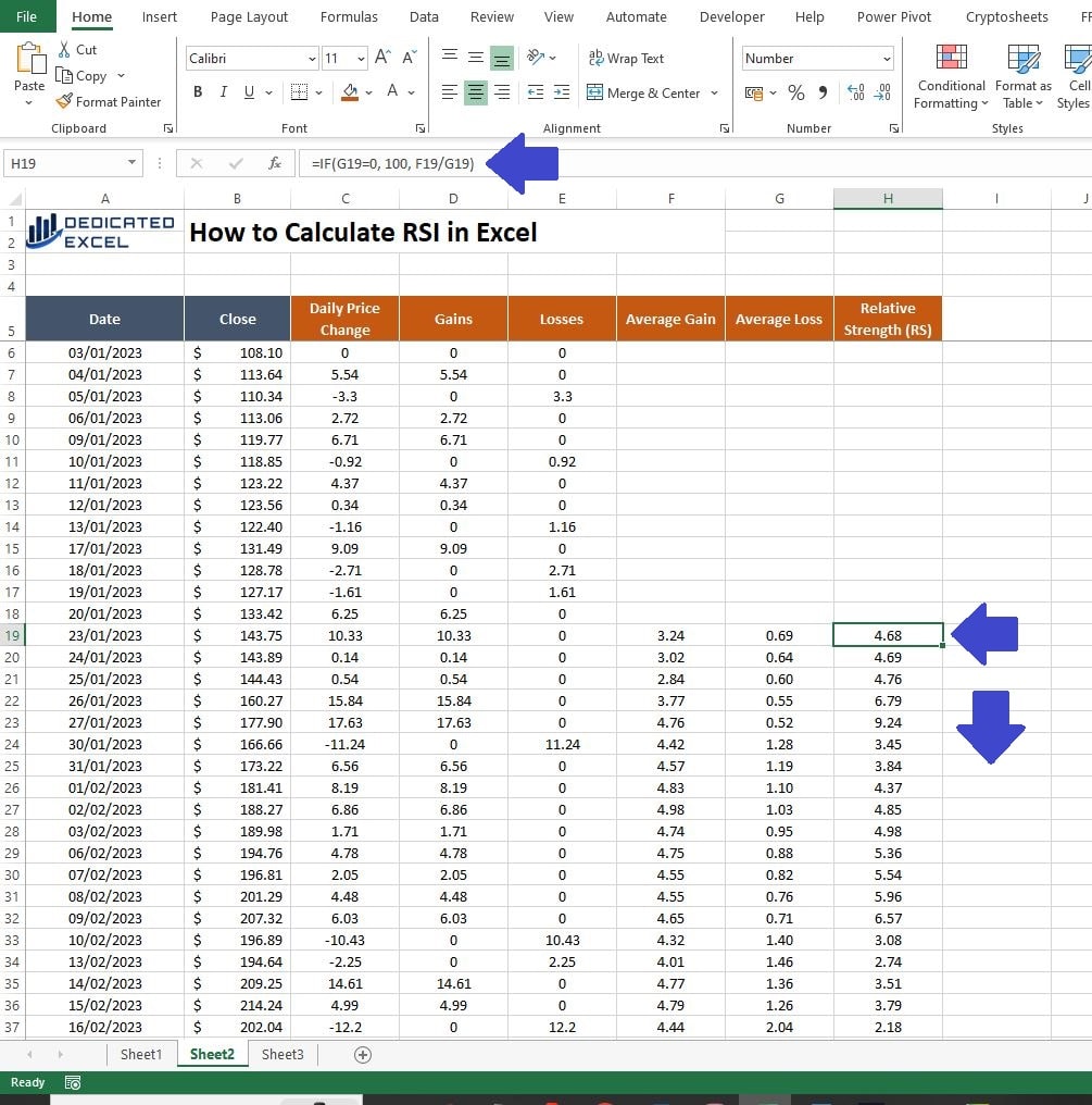 How to Calculate RSI in Excel