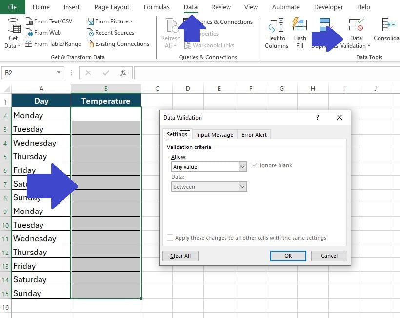 How to Use Data Validation in Excel
